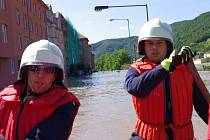 Voda na Střekově, středa 5. června 2013.