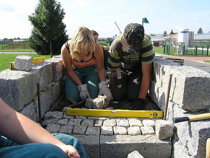 Žáci děčínské školy Libverda při praxi. 