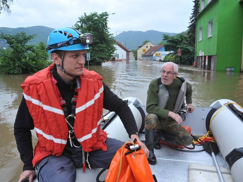 Situace ve Vaňově, čtvrtek 6. června 2013.