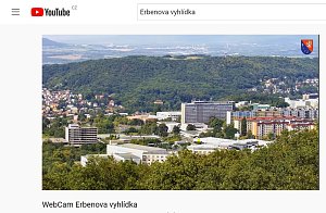 Panoramatická kamera na Erbenově vyhlídce živě snímá okolí.