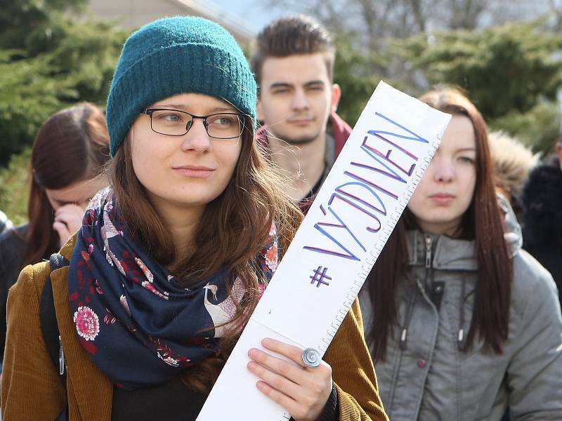 Studenti v Ústí stávkovali za ústavní hodnoty.