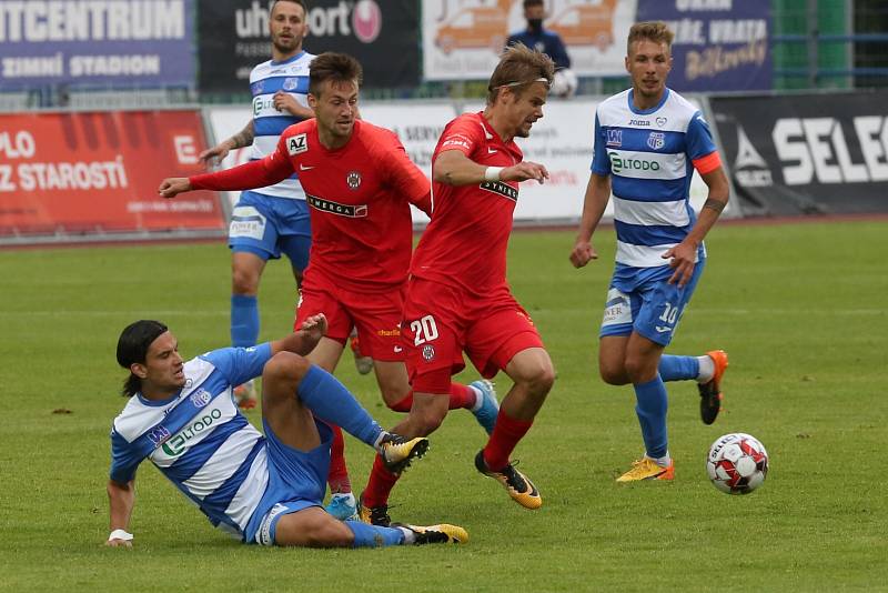 Fotbalisté Ústí nad Labem prohráli v prvním zápase po pauze zaviněné koronavirem 1:2. Na domácí půdě nestačili na Zbrojovku Brno.