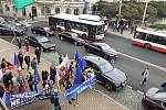 S Viktorem Orbánem se rozloučili demonstranti v Ústí hlasitě.