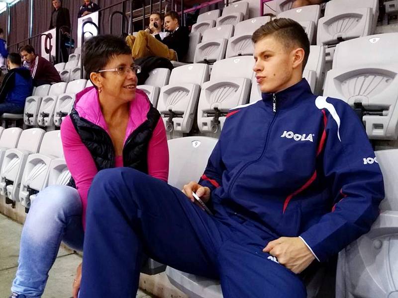 Tomáš Polanský s maminkou.