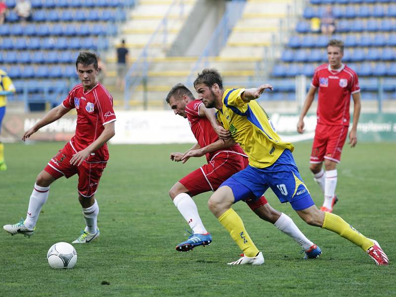 Ústečtí fotbalisté (červení) remizovali na půdě Zlína 0:0.
