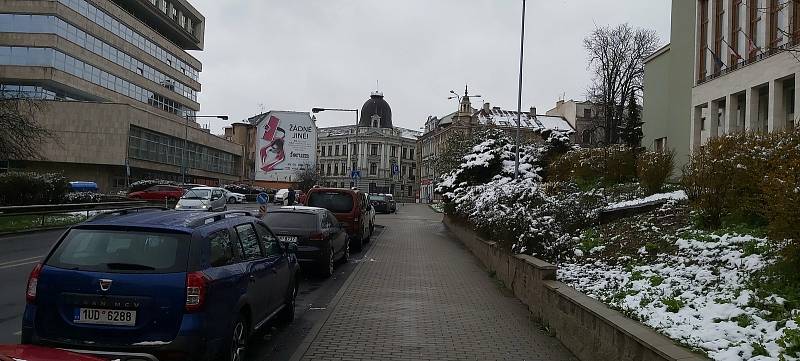 Dubnový sníh v Ústí nad Labem.