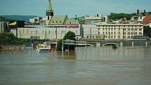 Voda v Ústí nad Labem, středa 5. června 2013.