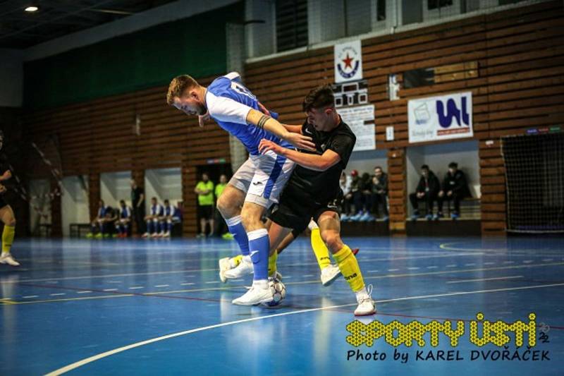 FC NY Tiradores Ústí n. L. - FC Rapid Ústí n. L. B, futsal krajský přebor 2021/2022.