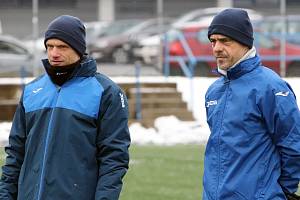 FK Ústí nad Labem zimní příprava 2022. Trenéři David Jarolím (vlevo) a Lukáš Jarolím