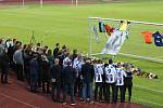 Smuteční rozloučení s fotbalistou Army Radimem Novákem na fotbalové stadionu v Ústí nad Labem.