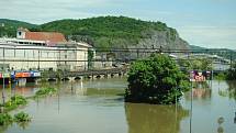 Voda v Ústí nad Labem, středa 5. června 2013.