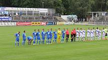 Ústečtí fotbalisté (modří) prohráli ve Frýdku-Místku 1:2.