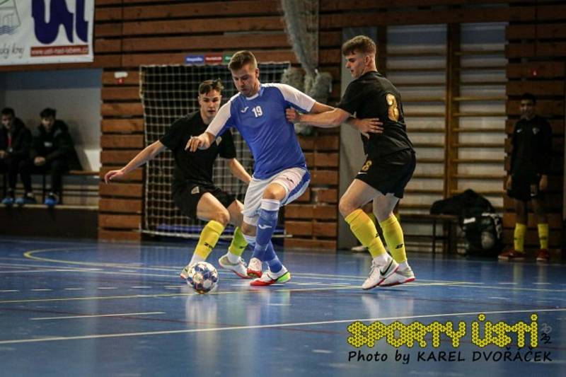 FC NY Tiradores Ústí n. L. - FC Rapid Ústí n. L. B, futsal krajský přebor 2021/2022.