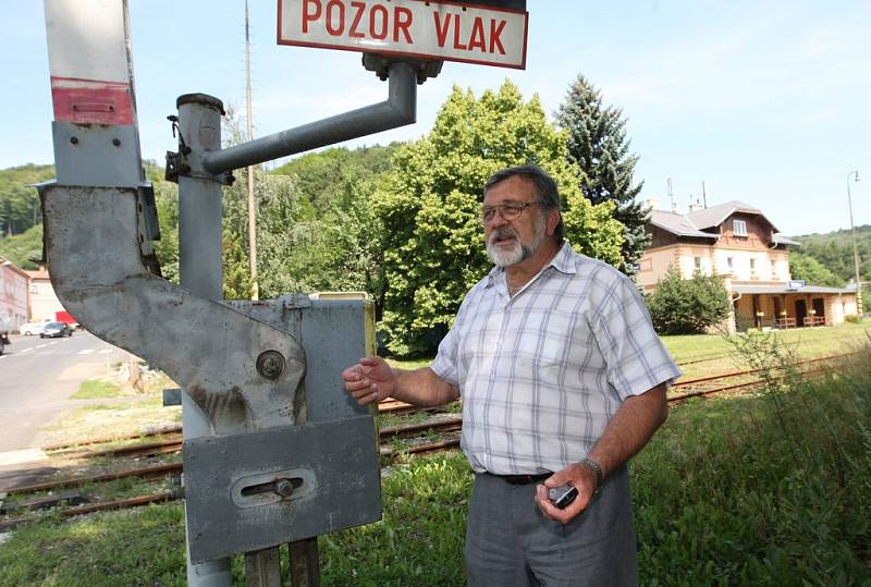 Starosta Telnice Jaroslav Doubrava u Kozí dráhy. 