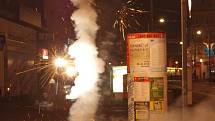 Vítání nového roku 2013 na Mírovém náměstí v Ústí nad Labem.