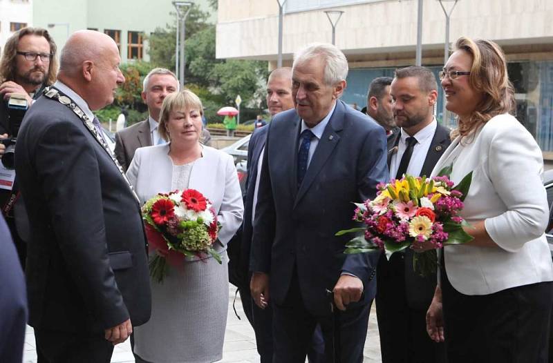 Prezident Miloš Zeman přijel již popáté do Ústeckého kraje.