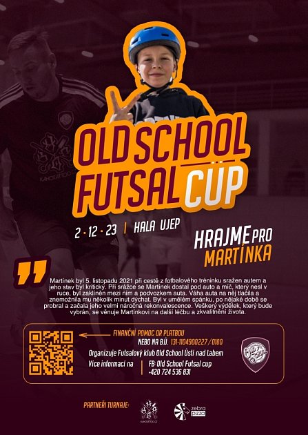 Plakátek k prvnímu ročníku Old School Futsal Cupu.