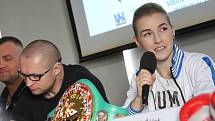 Boxer Lukáš Konečný představil na tiskové konferenci nominaci boxerů pro dubnovou Boxing Live.