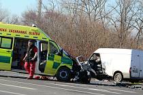 K jedné z posledních nehod sanitky došlo v polovině února na periferii Ústí. Těžce byl zraněn pacient a středně dva záchranáři.