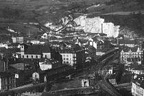 Město Ústí nad Labem v roce 1900...