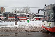 Sníh v Ústí nad Labem, pondělí 8. února