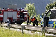 Místo tragické nehody u Ústí nad Labem