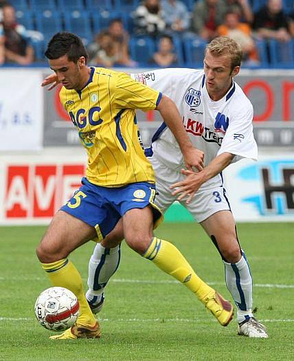 Z utkání v rámci dohrávky 5. kola Gambrinus ligy severočeské derby mezi Ústím nad Labem a Teplicemi.