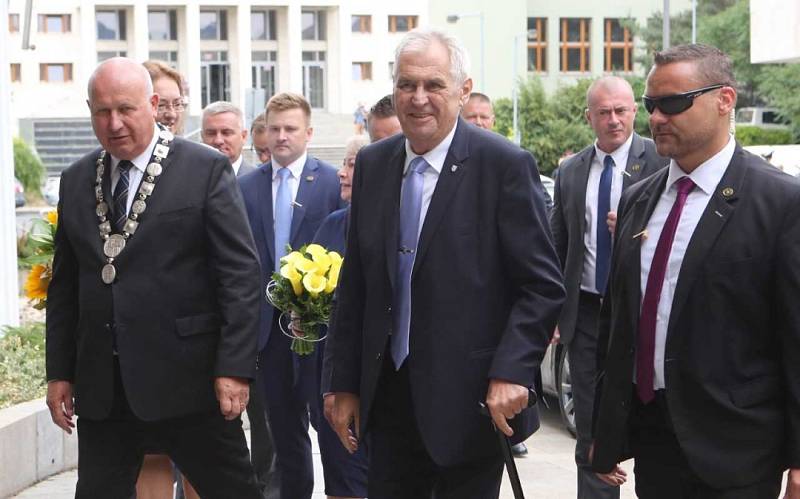 Miloš Zeman na návštěvě Ústeckého kraje v červnu 2018.
