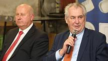 Prezident Miloš Zeman přijel na návštěvu Ústeckého kraje.