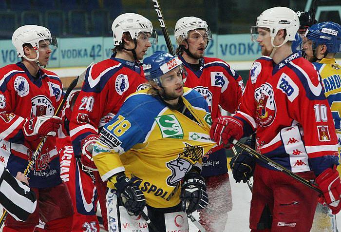 Ze semifinálového utkání týmů HC Slovan Ústečtí Lvi a HC Rebel Havlíčkův Brod