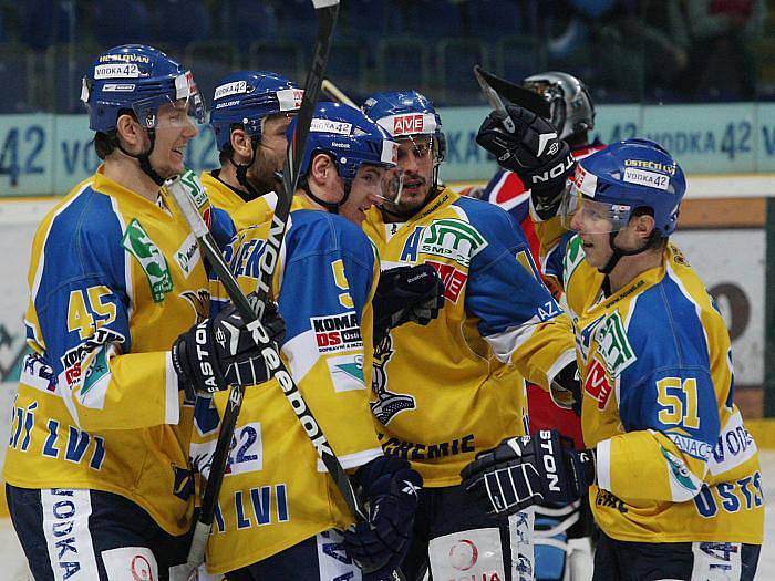 Ze semifinálového utkání týmů HC Slovan Ústečtí Lvi a HC Rebel Havlíčkův Brod