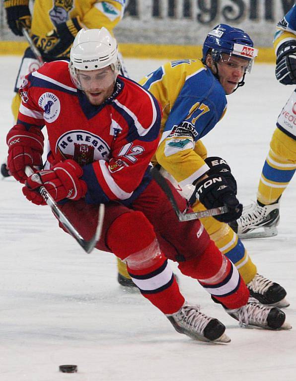 Ze semifinálového utkání týmů HC Slovan Ústečtí Lvi a HC Rebel Havlíčkův Brod