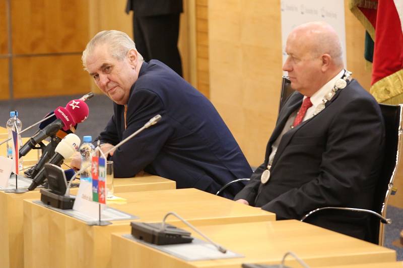 Prezident Miloš Zeman přijel do Ústeckého kraje.