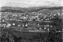 Pohled na Schichtovy závody v Ústí nad Labem ve 30. letech minulého století.