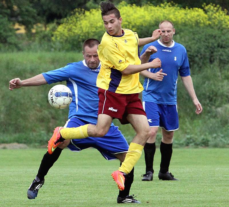 Trmice B (ve žlutých dresech) – Velké Březno B 8:0 (3:0).