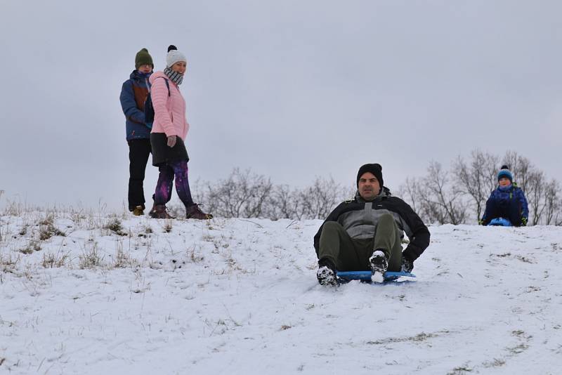 Zimní radovánky u Erbenovy vyhlídky.