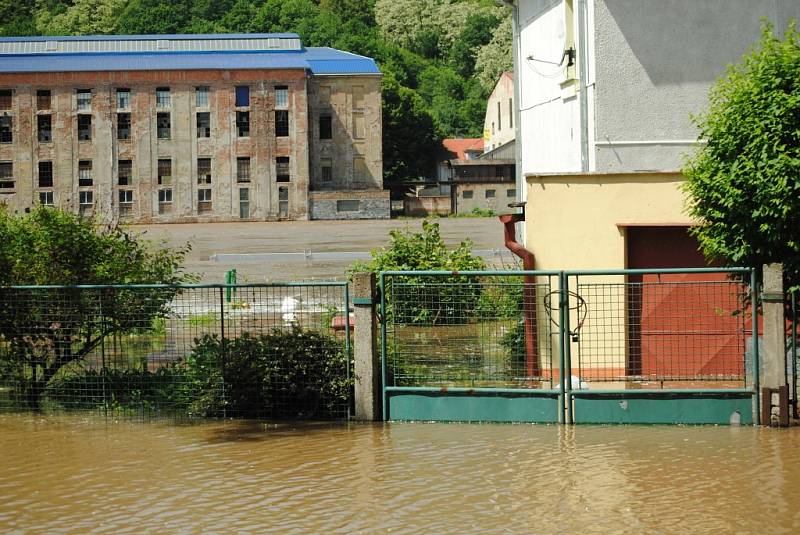 Voda v Ústí nad Labem, středa 5. června 2013.