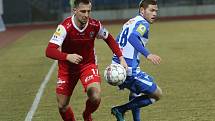 Fotbalové utkání mezi Armou Ústí nad Labem a FK Pardubice.