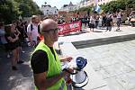 Demonstrace proti zrušení nemocnice v Rumburku před Krajským úřadem v Ústí nad Labem.