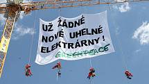 Greenpeace se svojí plachtou v centru Ústí