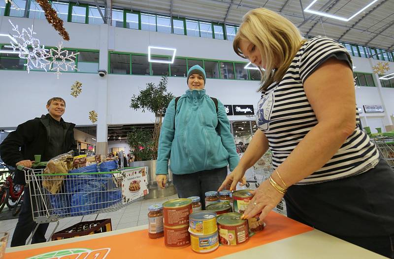 Potravinová sbírka proběhla v sobotu v Ústí nad Labem v nákupním centru Globus.