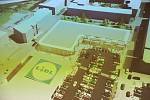 Vizualizace nového obchodního centra s prodejnou Lidl, které by mělo vzniknout na ústeckém Střekově