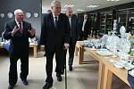 Prezident Miloš Zeman navštívil Český porcelán v Dubí. Únor 2015