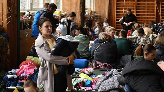 V bývalém rektorátu UJEP na Hoření ulici v Ústí nad Labem otevřeli centrum pro uprchlíky z Ukrajiny.