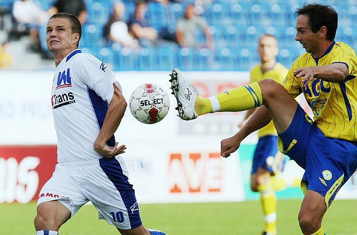 Z utkání v rámci dohrávky 5. kola Gambrinus ligy severočeské derby mezi Ústím nad Labem a Teplicemi.