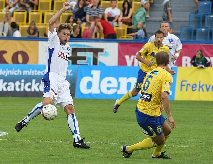 Z utkání v rámci dohrávky 5. kola Gambrinus ligy severočeské derby mezi Ústím nad Labem a Teplicemi.