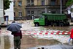 Povodně v roce 2002. Dubí u Teplic.