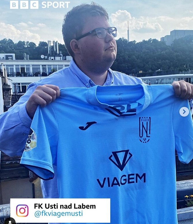 FK Viagem Ústí nad Labem se s Martinem Podhajským objevil i na Instagramu slavné BBC Sport