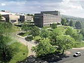 Vizualizace nové budovy ústecké univerzity, která má být hotová do konce roku 2019.