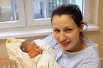 Karolína Hřebřinová se narodila Michaele Hujové z Dubí 22. listopadu v 15.34 hod. Měřila 50 cm, vážila 3,3 kg